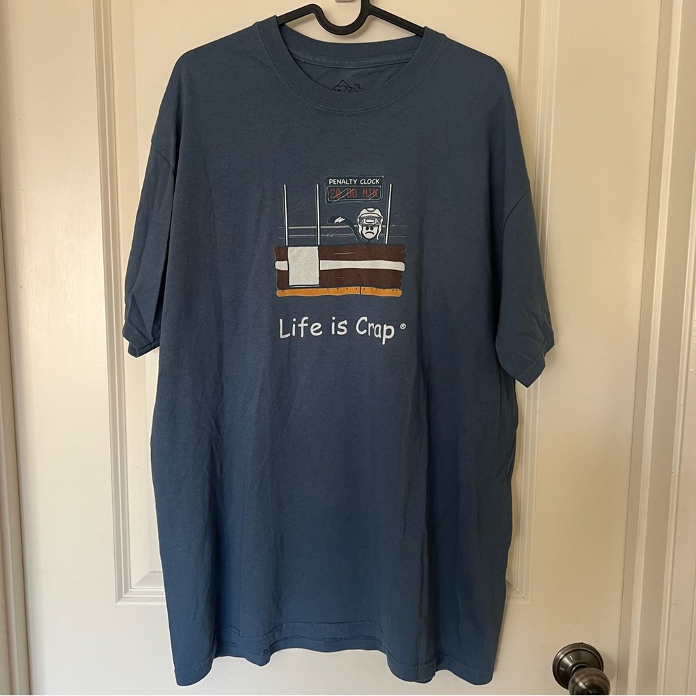 Life is Crap Hockey Penalty Graphic Tee